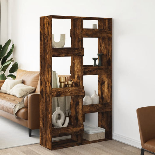 Room Divider Smoked Oak100x33x175 cm Engineered Wood