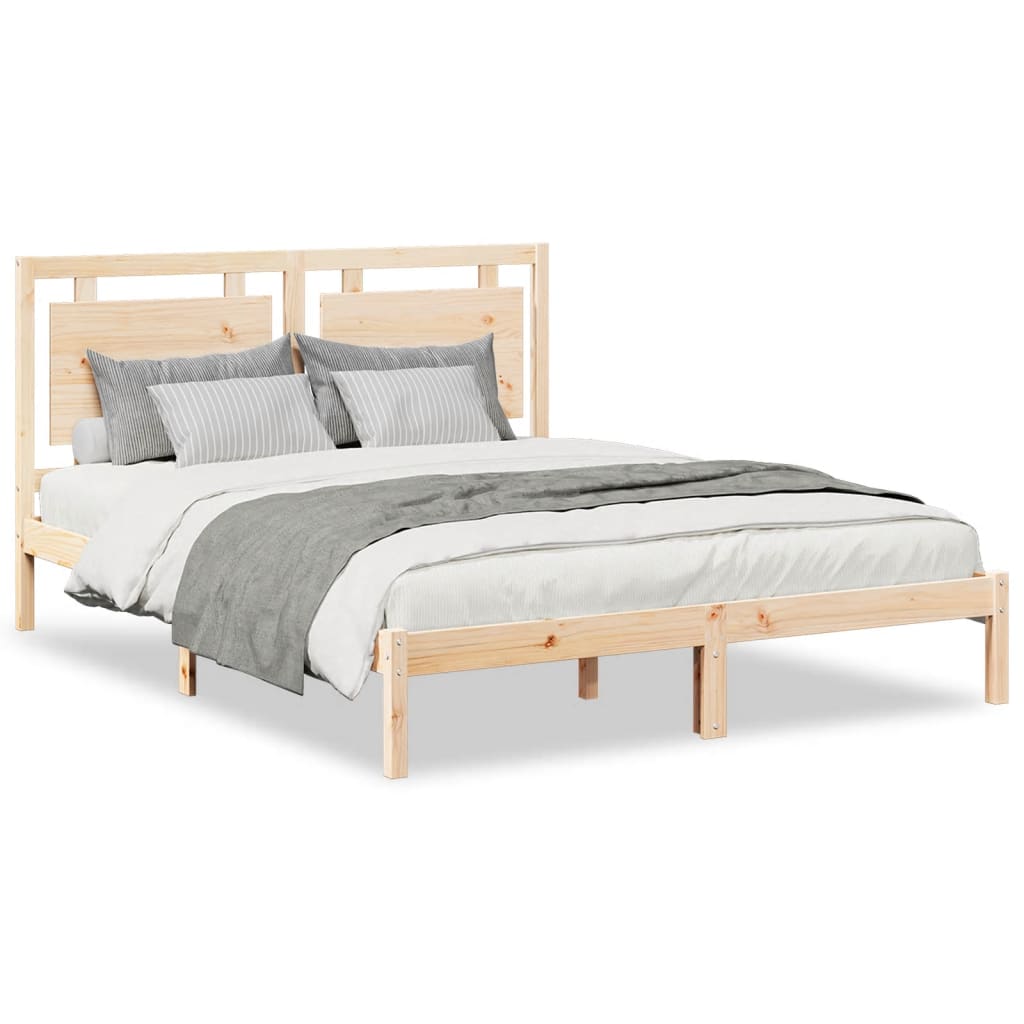 Extra Long Bed Frame without Mattress 140x210 cm Solid Wood