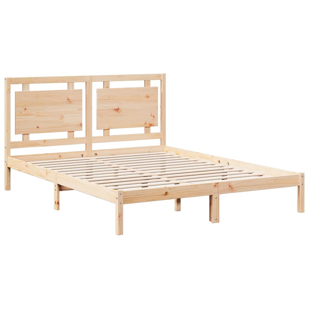 Extra Long Bed Frame without Mattress 140x210 cm Solid Wood