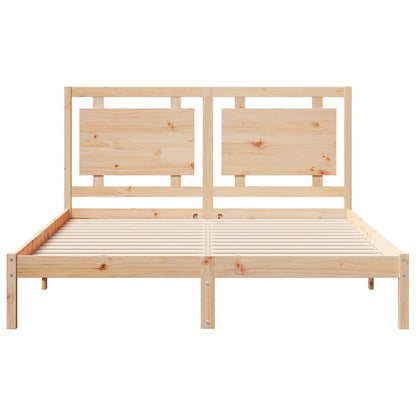 Extra Long Bed Frame without Mattress 140x210 cm Solid Wood