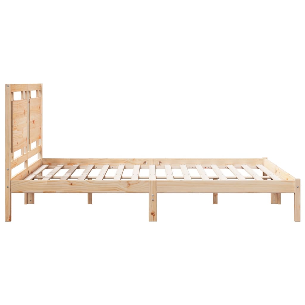 Extra Long Bed Frame without Mattress 140x210 cm Solid Wood