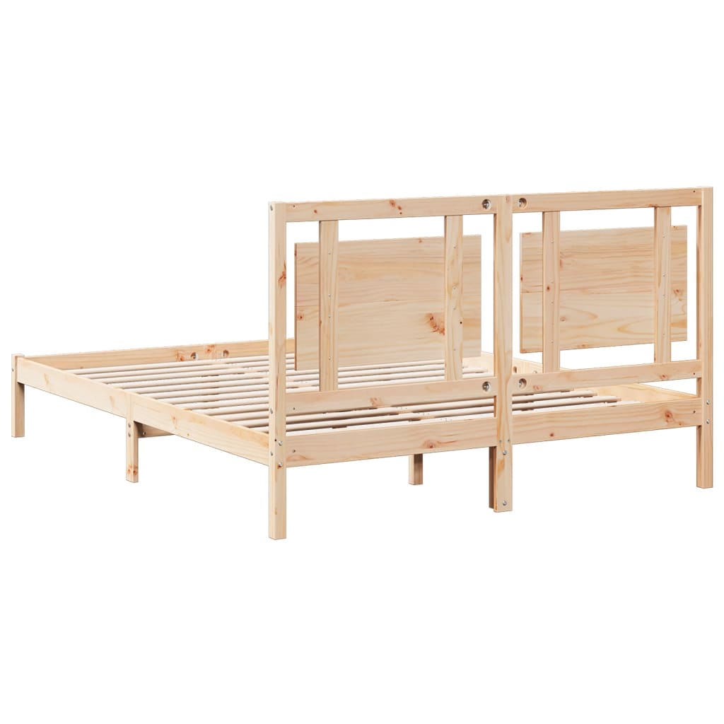 Extra Long Bed Frame without Mattress 140x210 cm Solid Wood