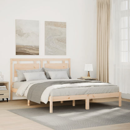 Extra Long Bed Frame without Mattress 140x210 cm Solid Wood