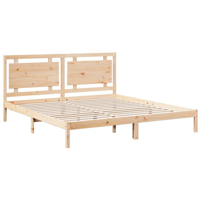 Extra Long Bed Frame without Mattress 180x210 cm Solid Wood