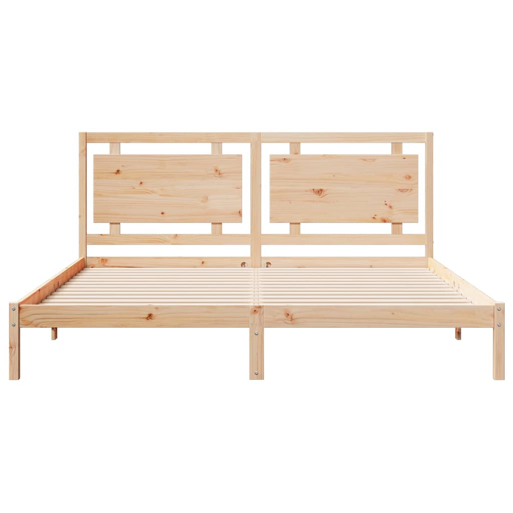 Extra Long Bed Frame without Mattress 180x210 cm Solid Wood