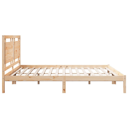 Extra Long Bed Frame without Mattress 180x210 cm Solid Wood