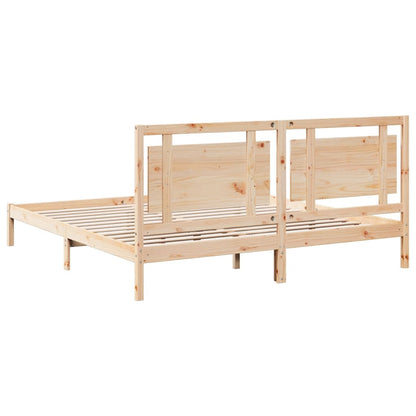 Extra Long Bed Frame without Mattress 180x210 cm Solid Wood