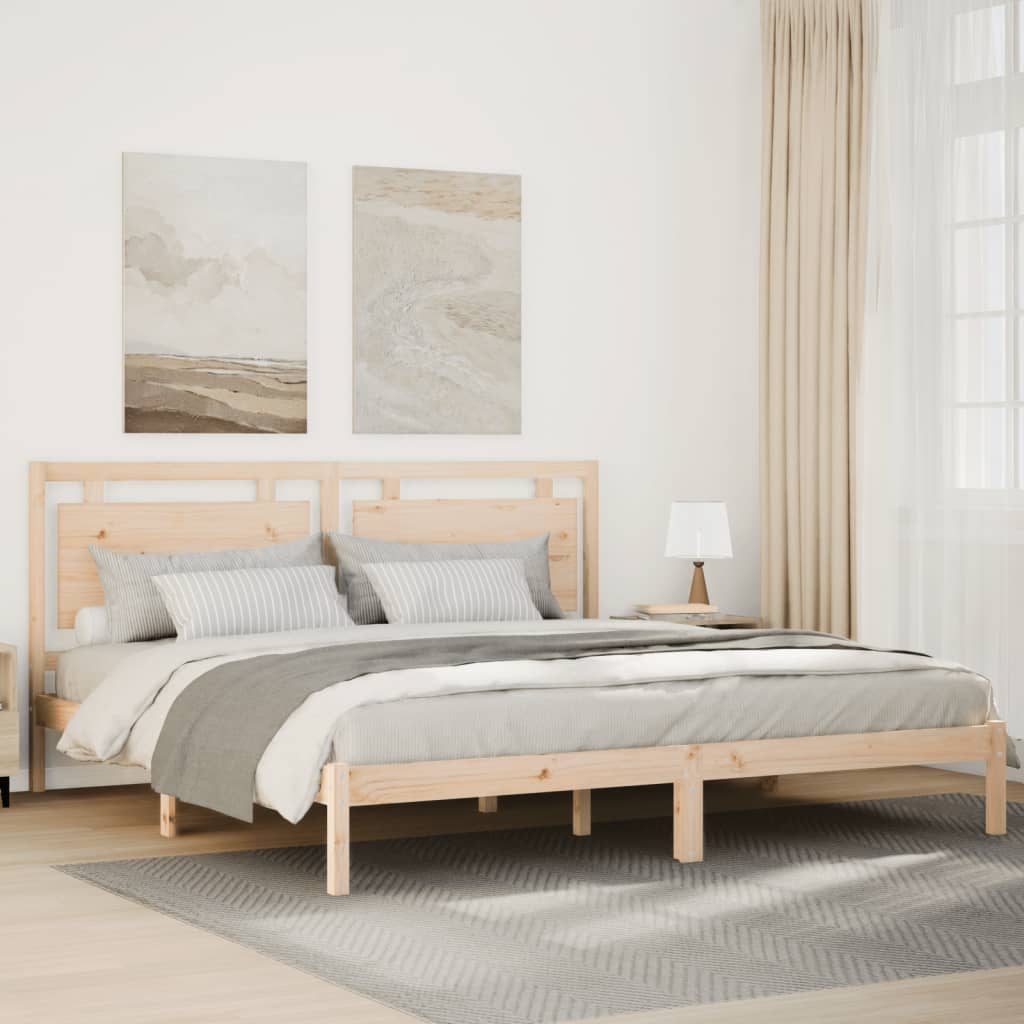 Extra Long Bed Frame without Mattress 180x210 cm Solid Wood