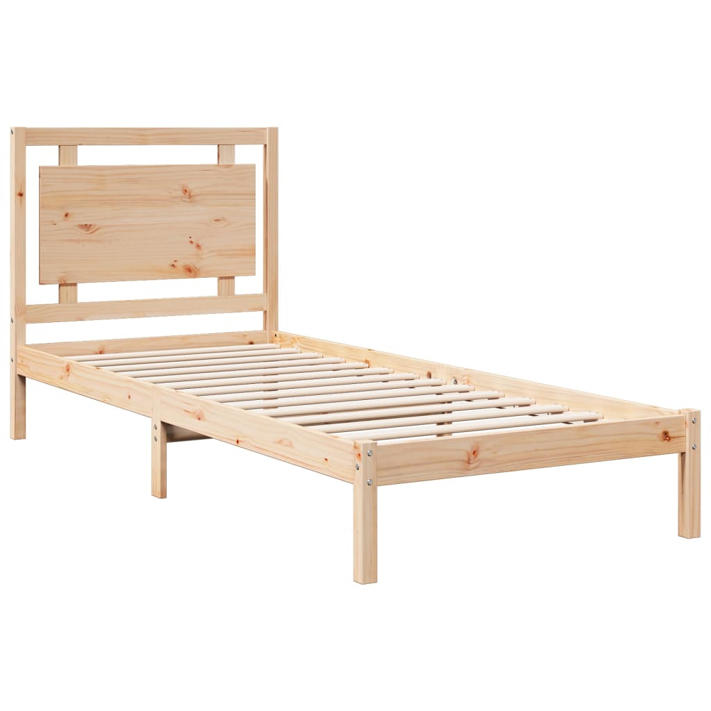 Extra Long Bed Frame without Mattress 90x220 cm Solid Wood