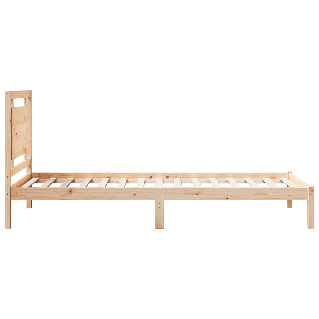 Extra Long Bed Frame without Mattress 90x220 cm Solid Wood