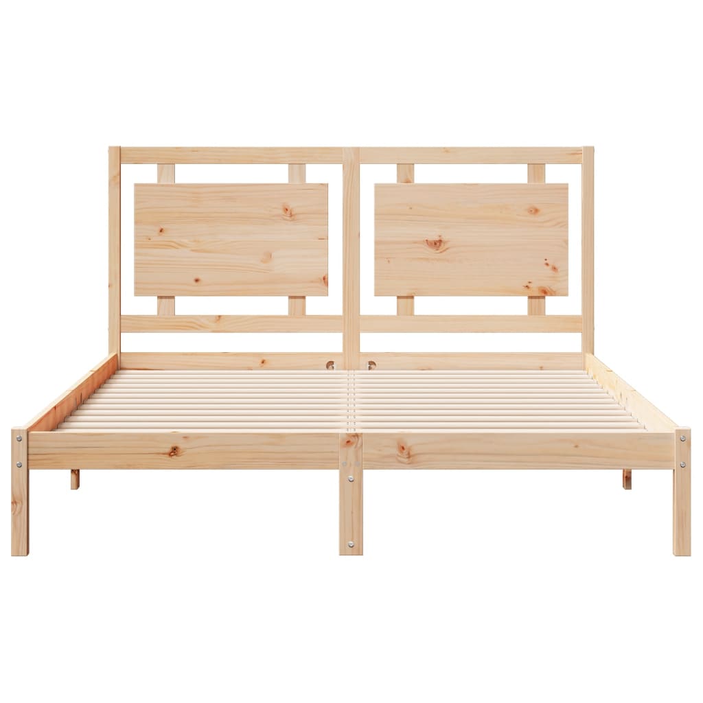 Extra Long Bed Frame without Mattress 140x220 cm Solid Wood