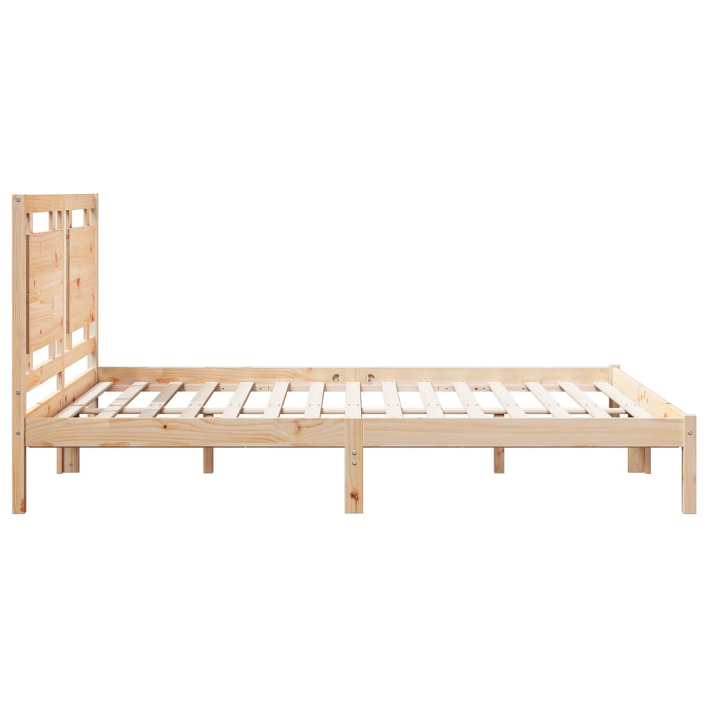 Extra Long Bed Frame without Mattress 140x220 cm Solid Wood