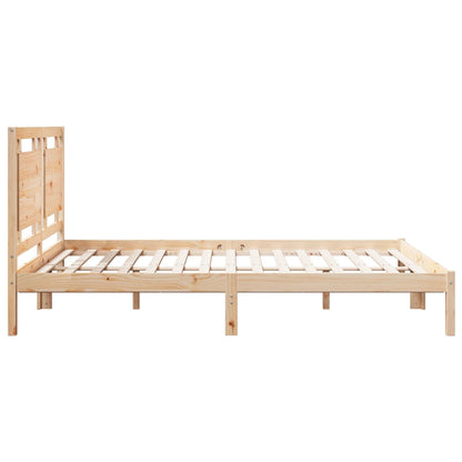 Extra Long Bed Frame without Mattress 140x220 cm Solid Wood