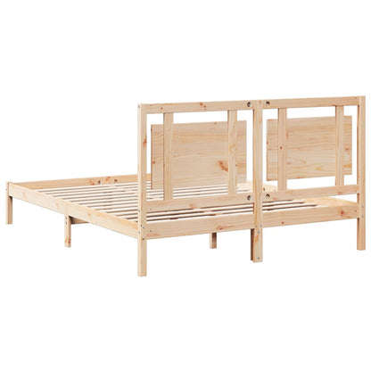 Extra Long Bed Frame without Mattress 160x220 cm Solid Wood