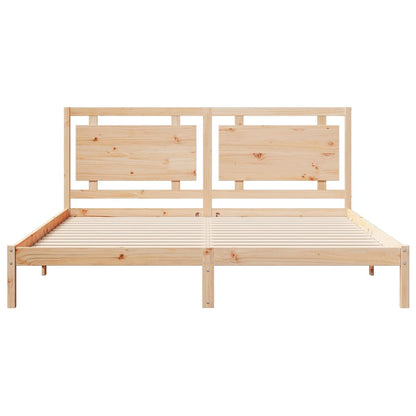 Extra Long Bed Frame without Mattress 180x220 cm Solid Wood