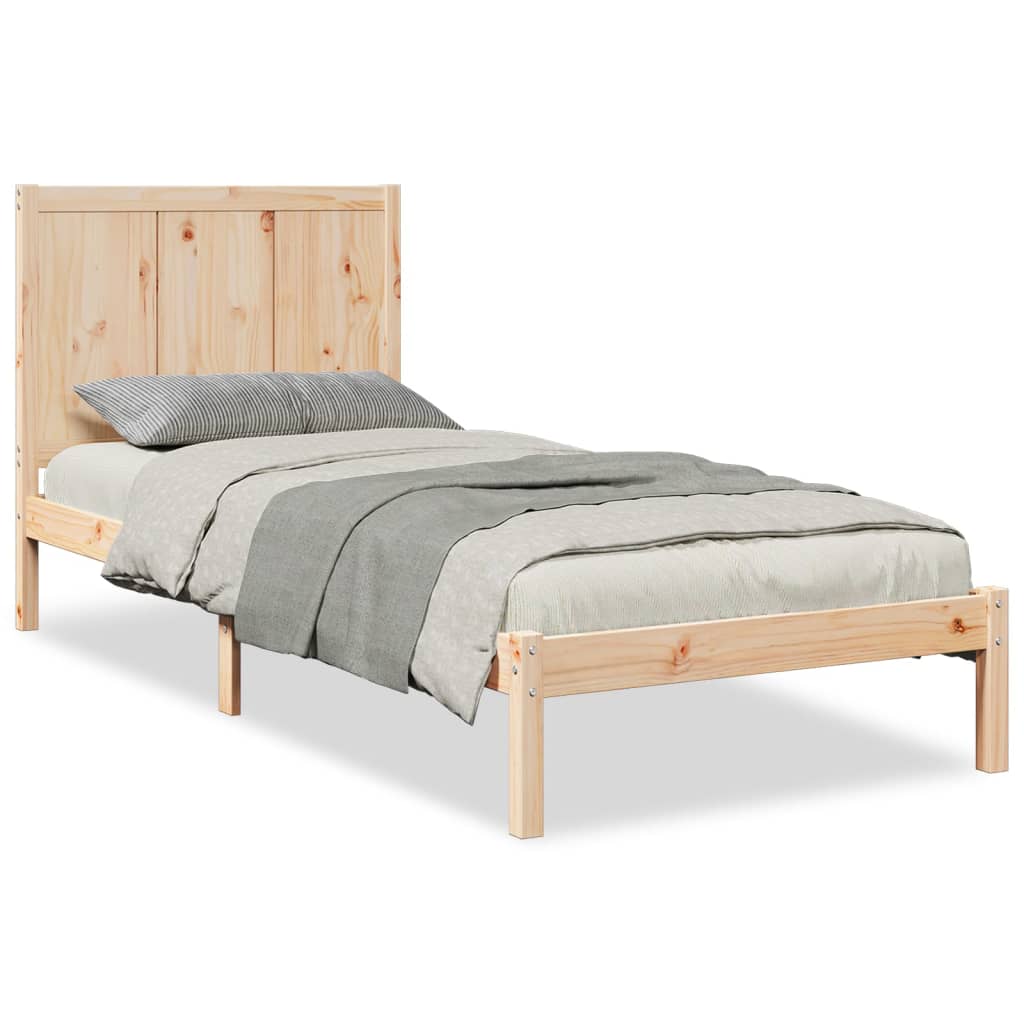 Extra Long Bed Frame without Mattress 90x210 cm Solid Wood