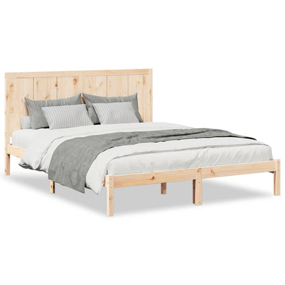 Extra Long Bed Frame without Mattress 160x210 cm Solid Wood