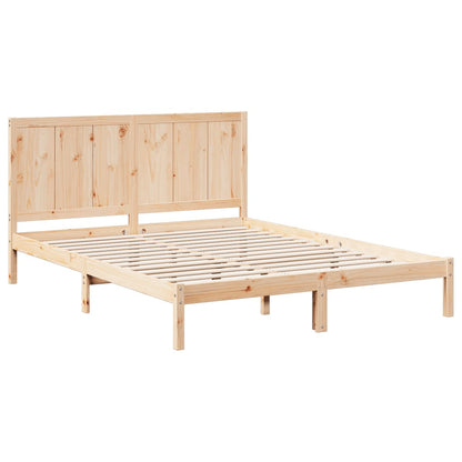 Extra Long Bed Frame without Mattress 160x210 cm Solid Wood