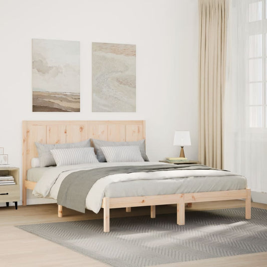 Extra Long Bed Frame without Mattress 160x210 cm Solid Wood