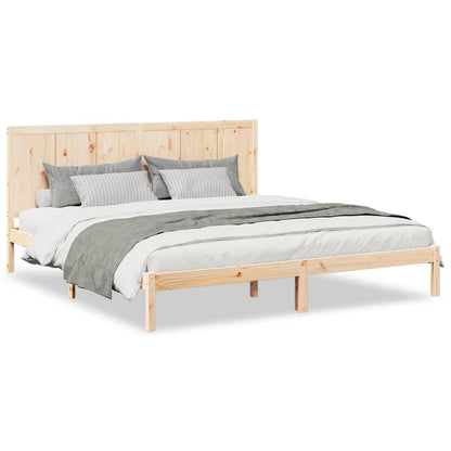 Extra Long Bed Frame without Mattress 180x210 cm Solid Wood