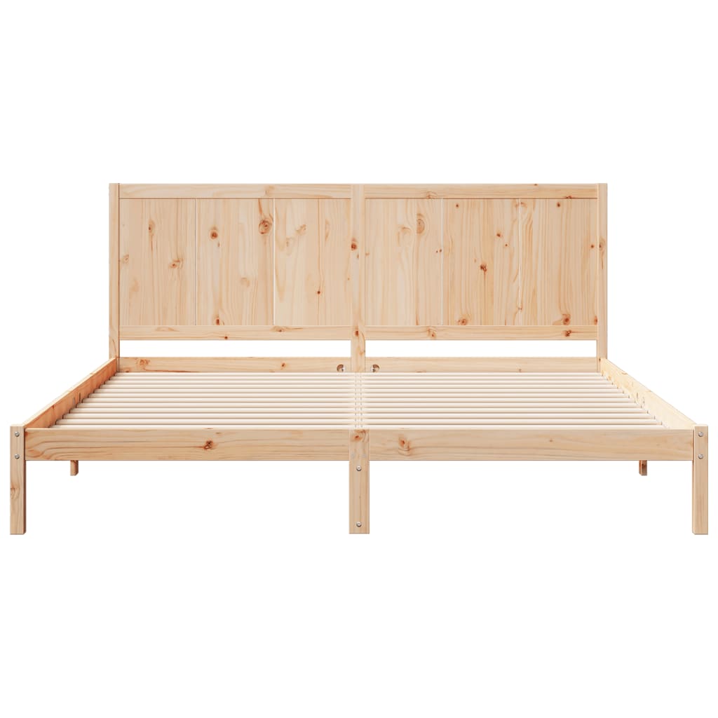 Extra Long Bed Frame without Mattress 180x210 cm Solid Wood