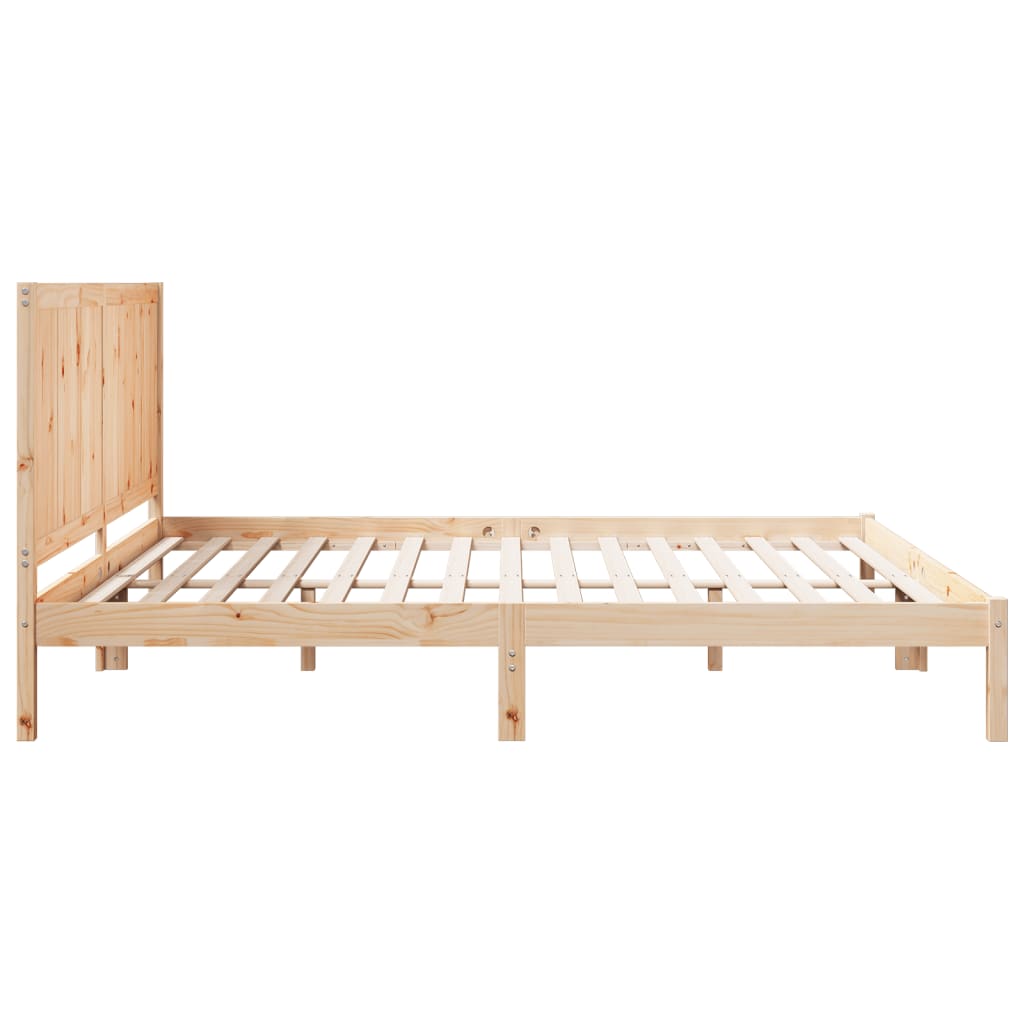 Extra Long Bed Frame without Mattress 180x210 cm Solid Wood