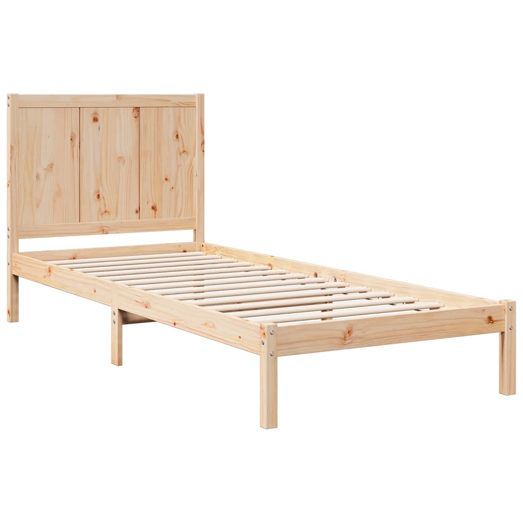 Extra Long Bed Frame without Mattress 100x220 cm Solid Wood