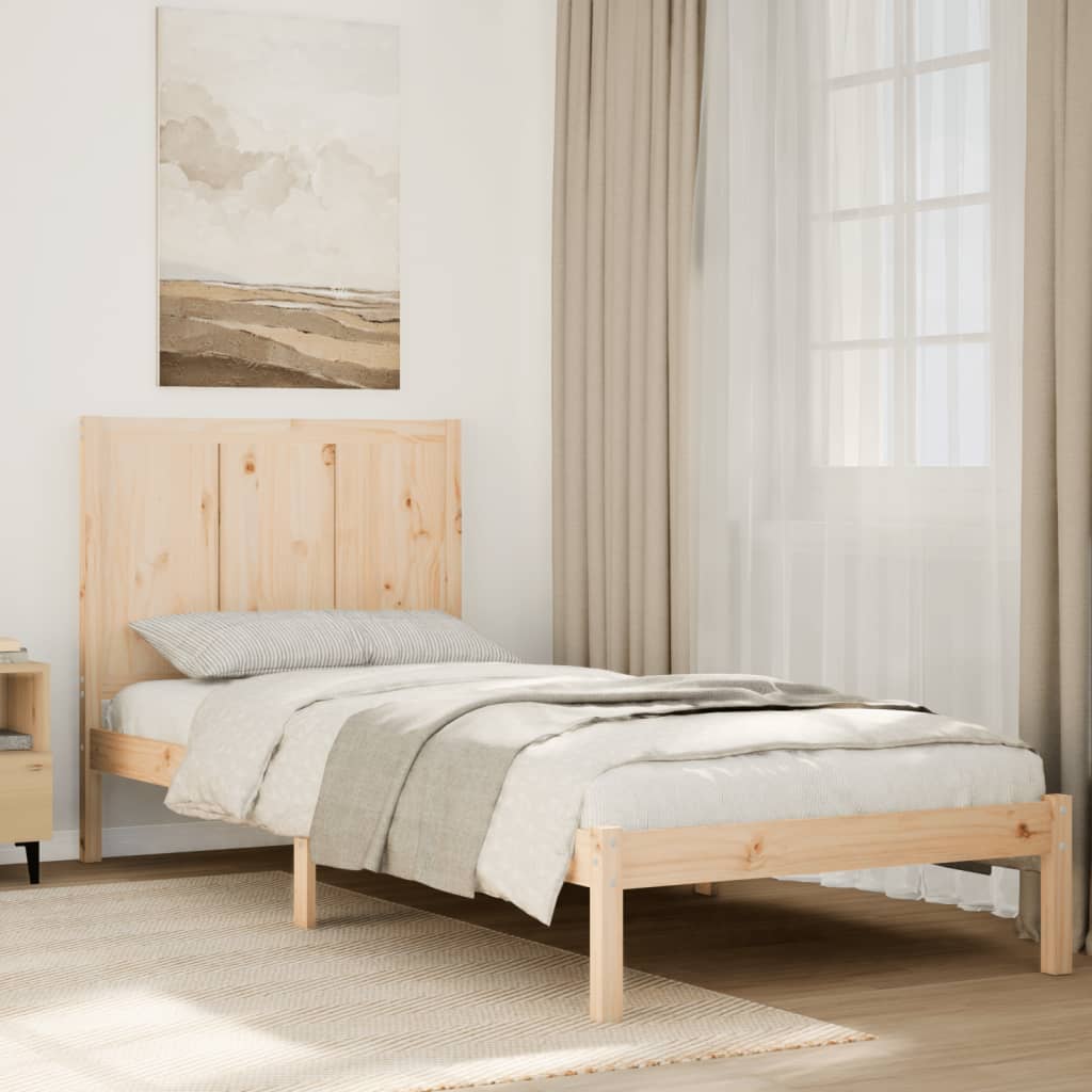 Extra Long Bed Frame without Mattress 100x220 cm Solid Wood