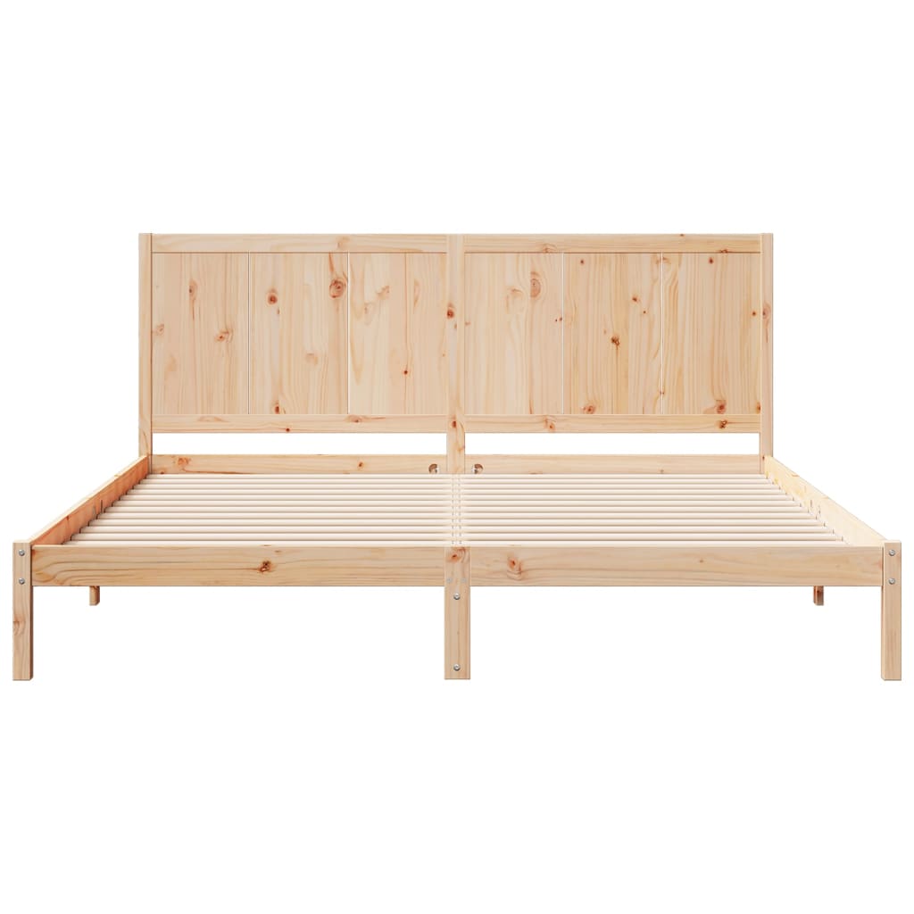 Extra Long Bed Frame without Mattress 180x220 cm Solid Wood