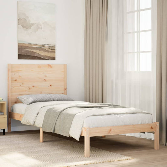 Extra Long Bed Frame without Mattress 100x210 cm Solid Wood