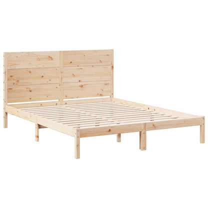 Extra Long Bed Frame without Mattress 140x210 cm Solid Wood