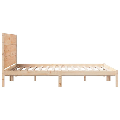 Extra Long Bed Frame without Mattress 140x210 cm Solid Wood