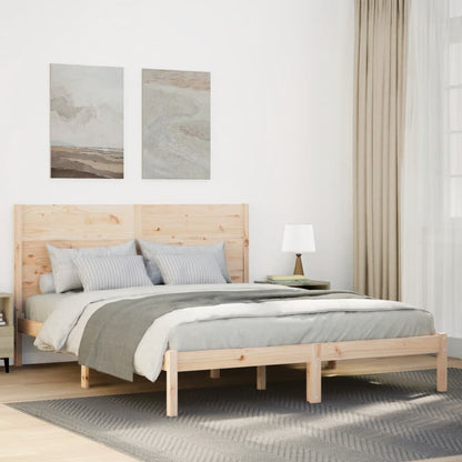 Extra Long Bed Frame without Mattress 140x210 cm Solid Wood