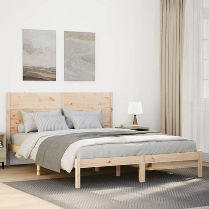 Extra Long Bed Frame without Mattress 160x210 cm Solid Wood