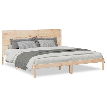 Extra Long Bed Frame without Mattress 180x210 cm Solid Wood