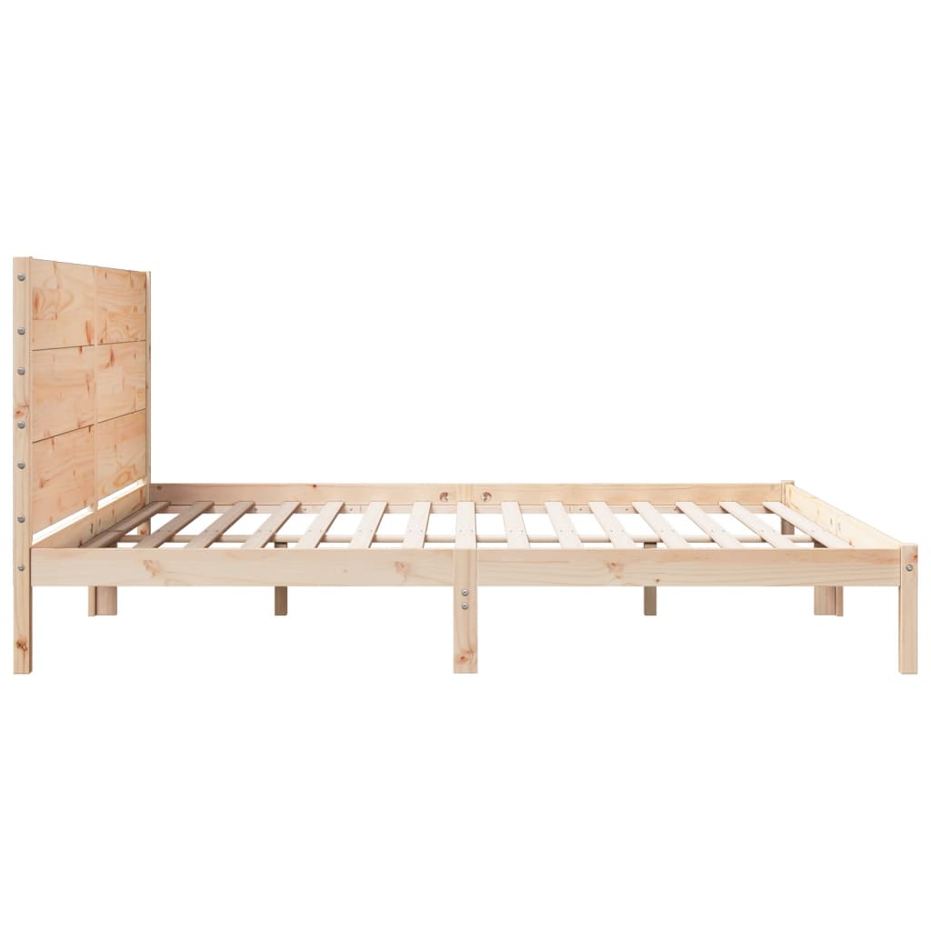 Extra Long Bed Frame without Mattress 180x210 cm Solid Wood