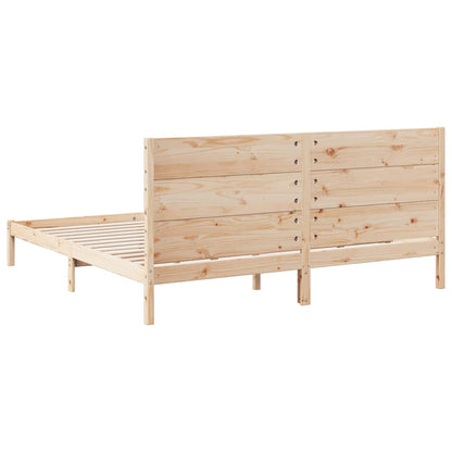 Extra Long Bed Frame without Mattress 180x210 cm Solid Wood