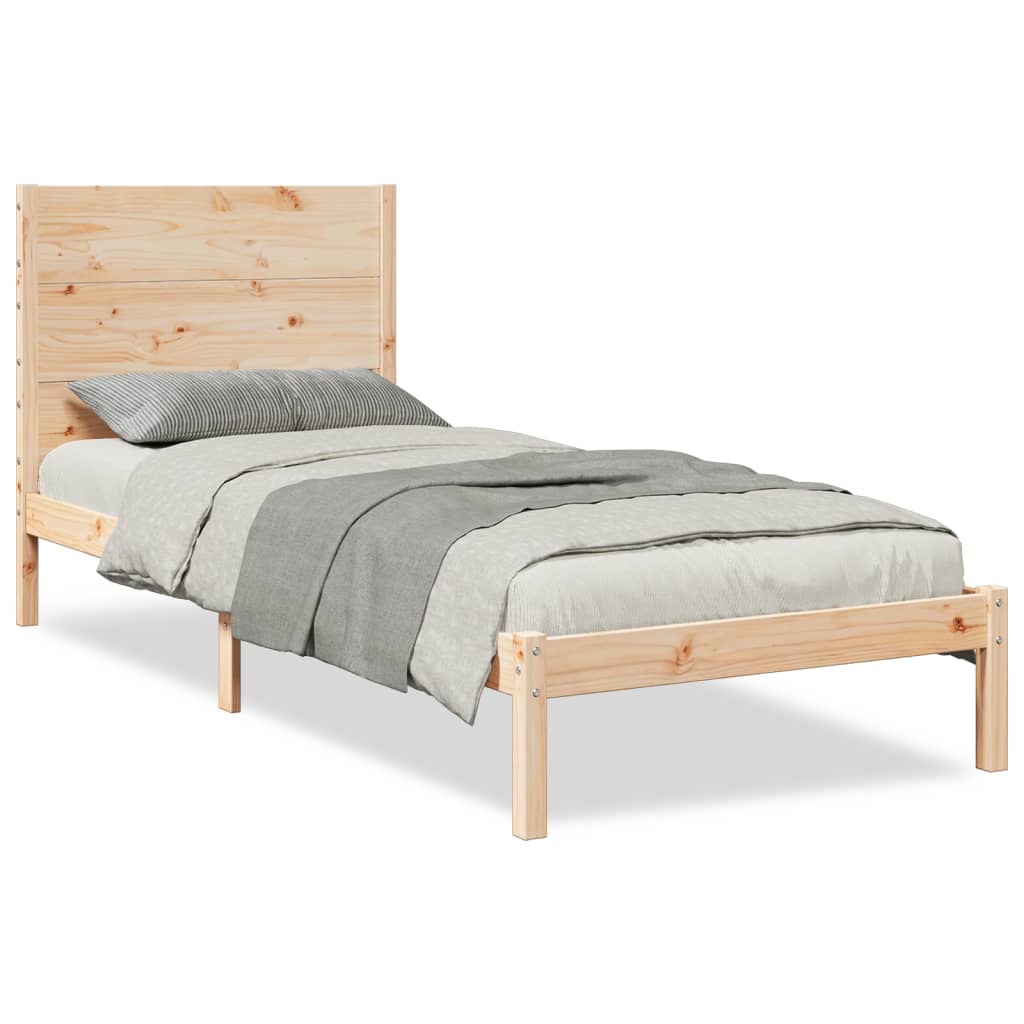 Extra Long Bed Frame without Mattress 100x220 cm Solid Wood