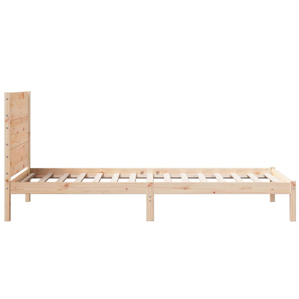 Extra Long Bed Frame without Mattress 100x220 cm Solid Wood