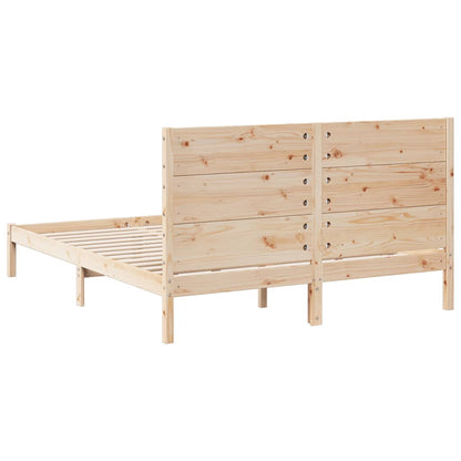 Extra Long Bed Frame without Mattress 140x220 cm Solid Wood