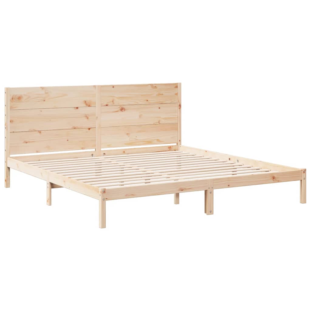 Extra Long Bed Frame without Mattress 180x220 cm Solid Wood