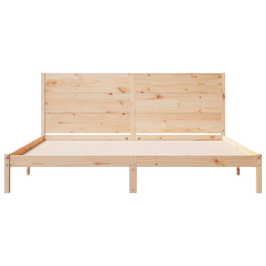 Extra Long Bed Frame without Mattress 180x220 cm Solid Wood