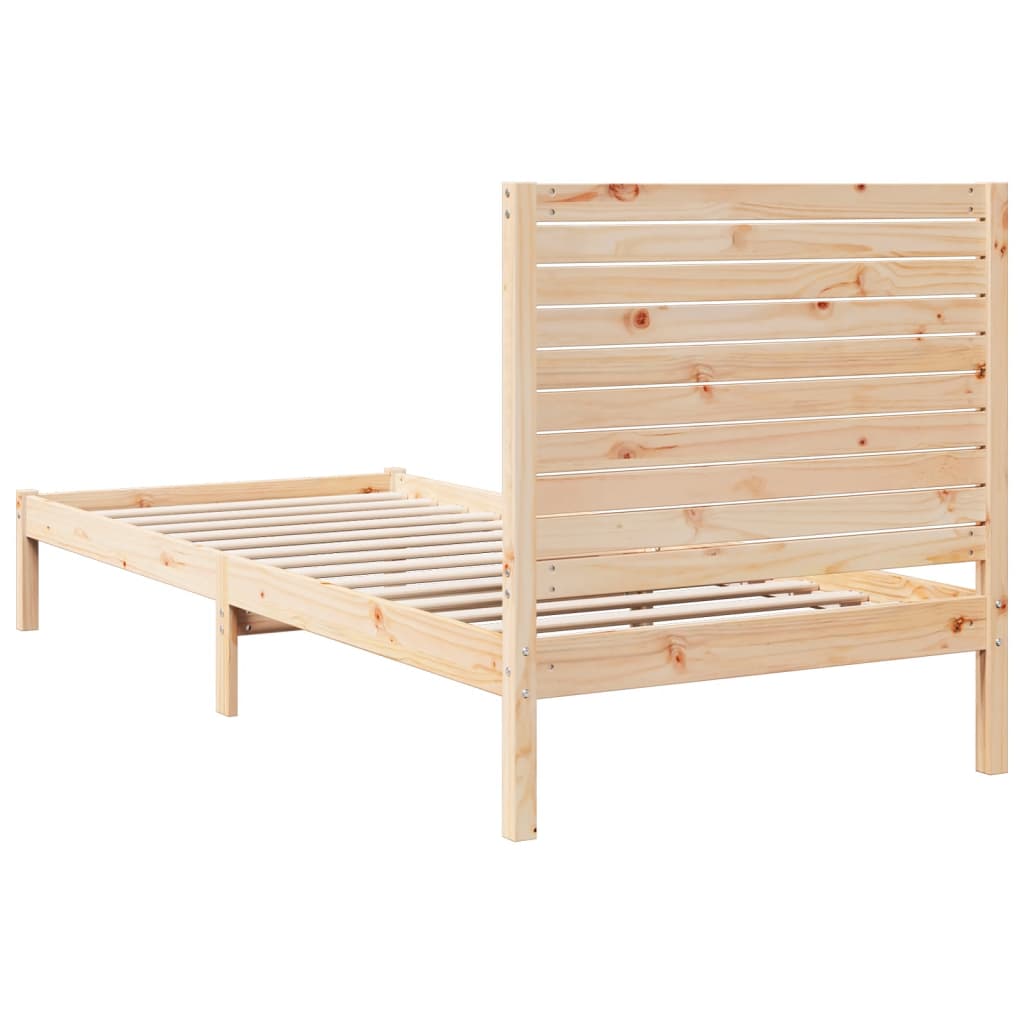 Extra Long Bed Frame without Mattress 90x210 cm Solid Wood