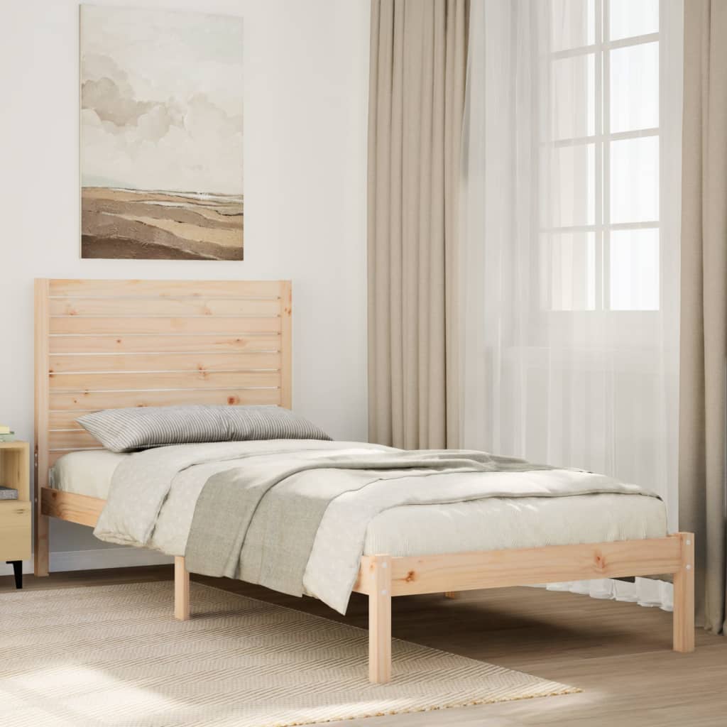 Extra Long Bed Frame without Mattress 90x210 cm Solid Wood