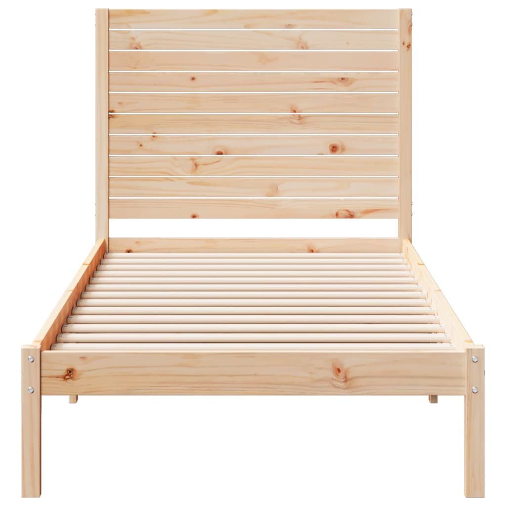 Extra Long Bed Frame without Mattress 100x210 cm Solid Wood