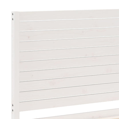 Extra Long Bed Frame without Mattress White 100x210 cm Solid Wood