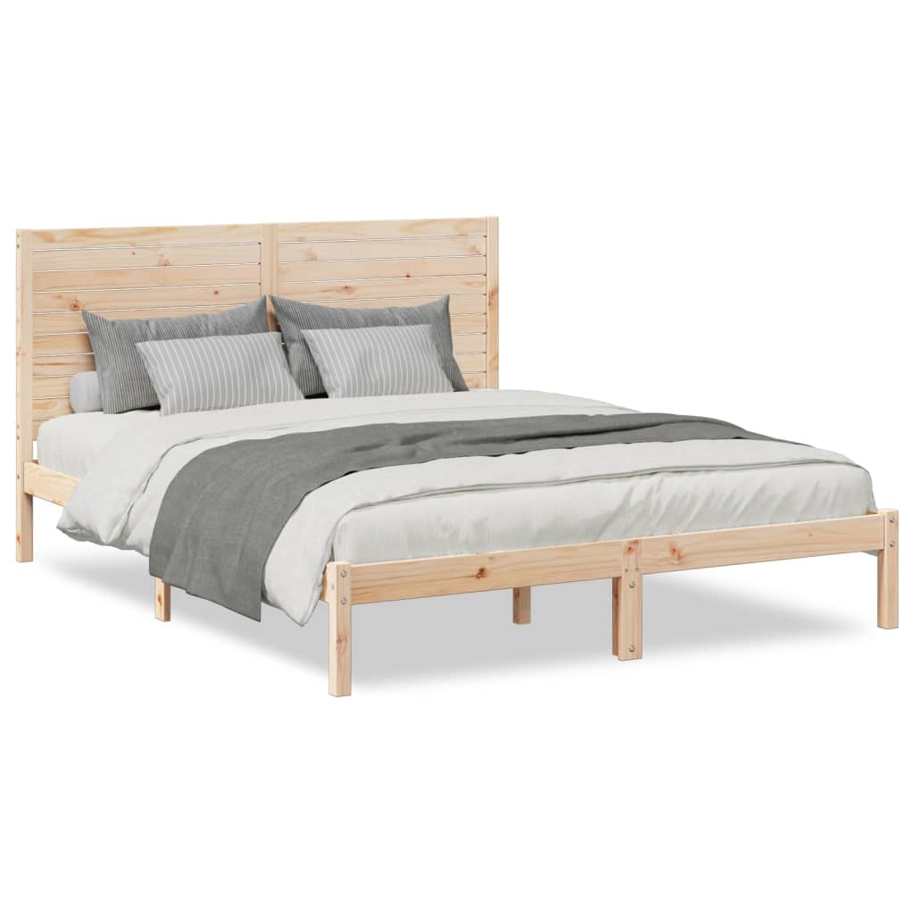 Extra Long Bed Frame without Mattress 160x210 cm Solid Wood