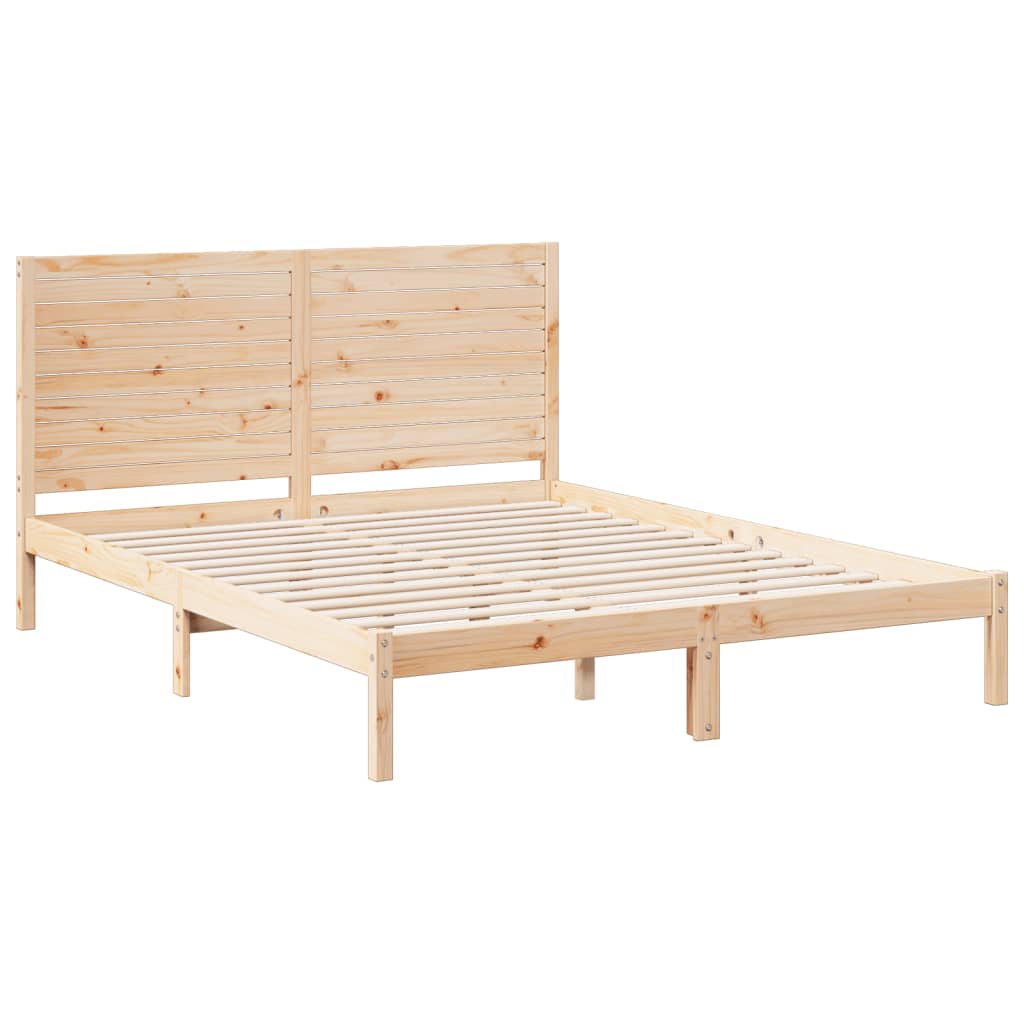 Extra Long Bed Frame without Mattress 160x210 cm Solid Wood