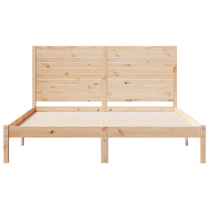 Extra Long Bed Frame without Mattress 160x210 cm Solid Wood