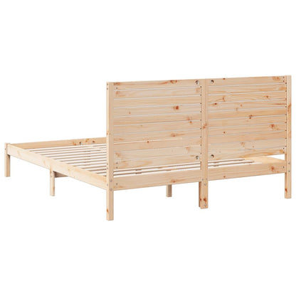 Extra Long Bed Frame without Mattress 160x210 cm Solid Wood